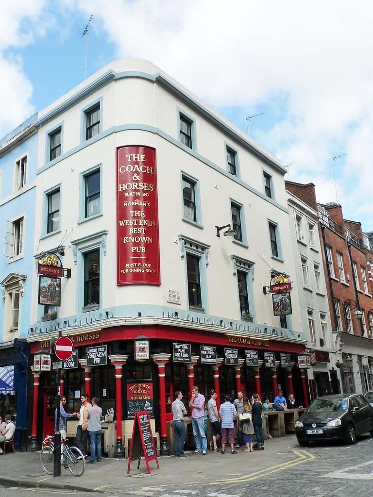 The Coach and Horses, Romilly Street, Soho, London