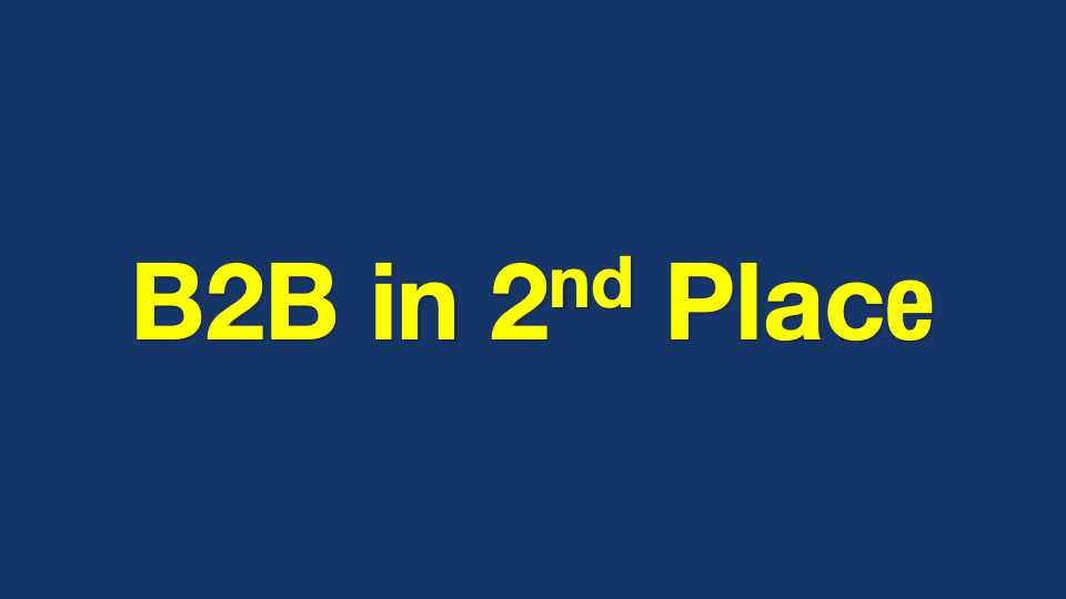 B2B marketing in 2nd place