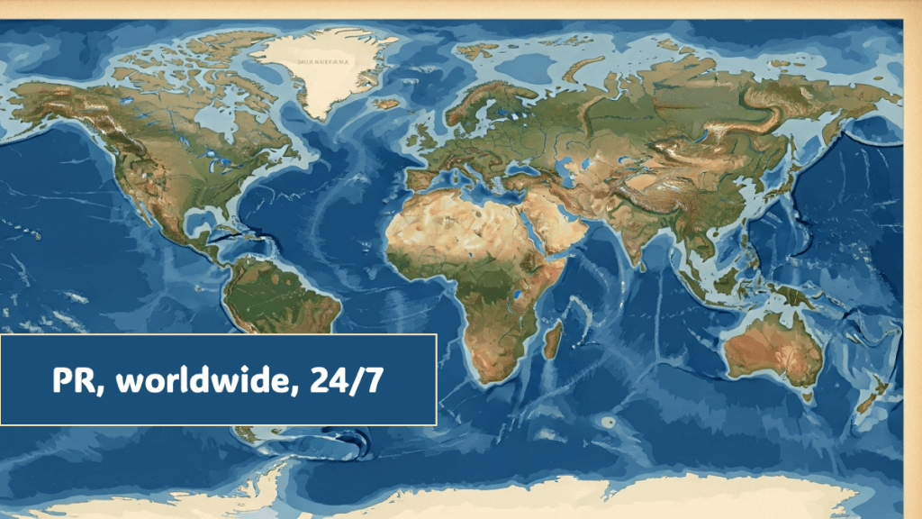 PR, worldwide, 24-7