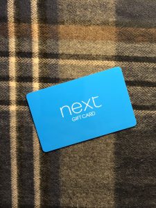 Next gift card and scarf