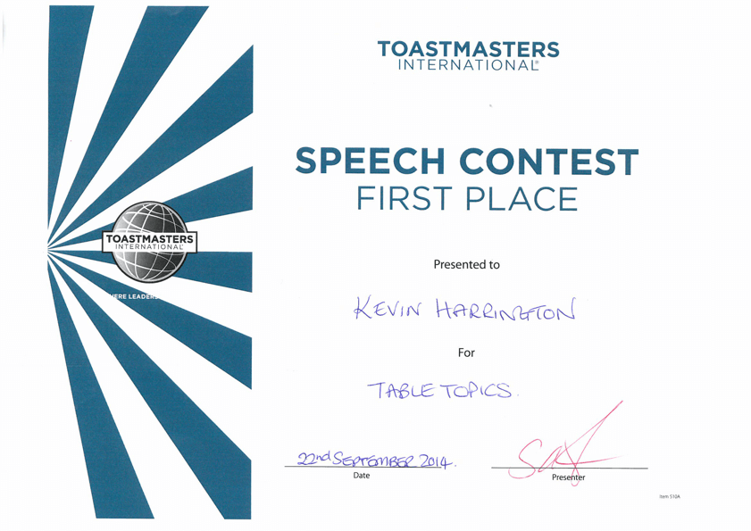 Toastmasters-1st-TT-20140922 • Kevin Harrington Toastmasters-1st-TT-20140922