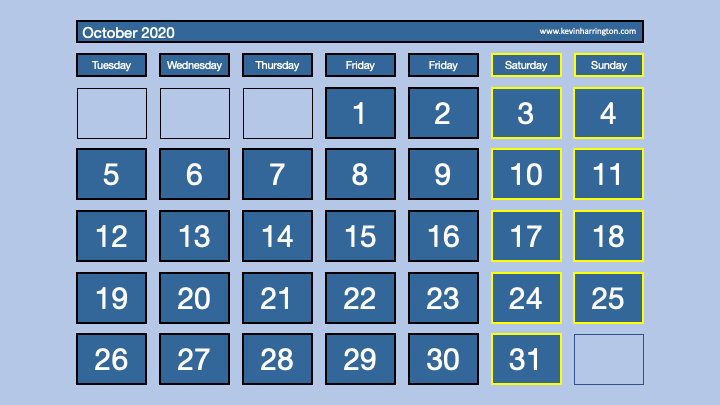 No Mondays Calendar